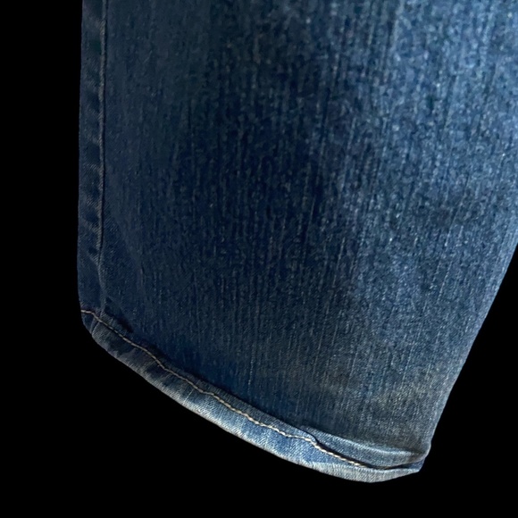 Lane Bryant Blue Denim Jeans Slim Boot High Rise Size 20 Embellished Pockets - Picture 7 of 7